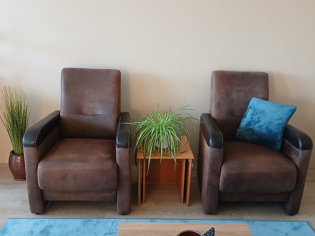 2 fauteuils club marron, Maison & Meubles, Moins de 75 cm, Club, Enlèvement, Utilisé