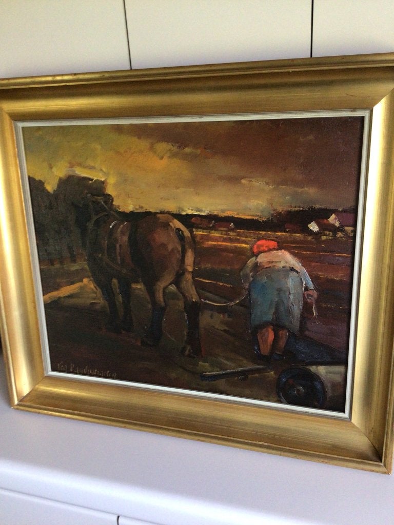 Lea  anderstraeten., Antiek en Kunst, Kunst | Schilderijen | Klassiek, Ophalen, Doek