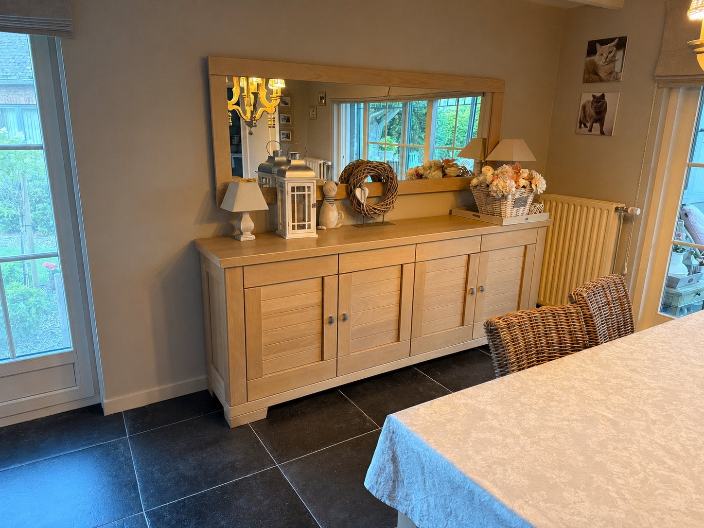 Riva dressoir + spiegel | Nieuwpr. €1.507 | Factuur aanwezig, Ophalen