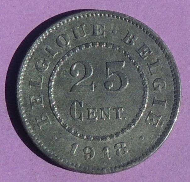 1918 25 centimes occupation allemande, Verzenden, Metaal, Losse munt