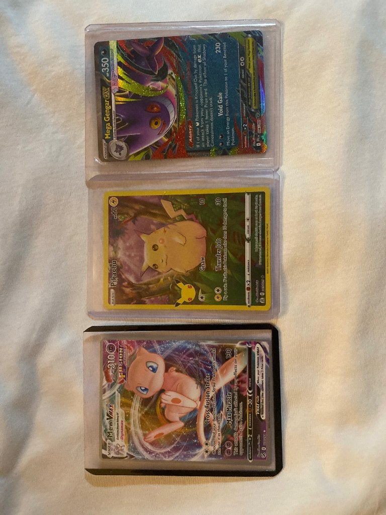 Mew Vmax 114 - Pikachu 5 - Mega Gengar EX 56, Ophalen, Zo goed als nieuw, Speelkaart(en)