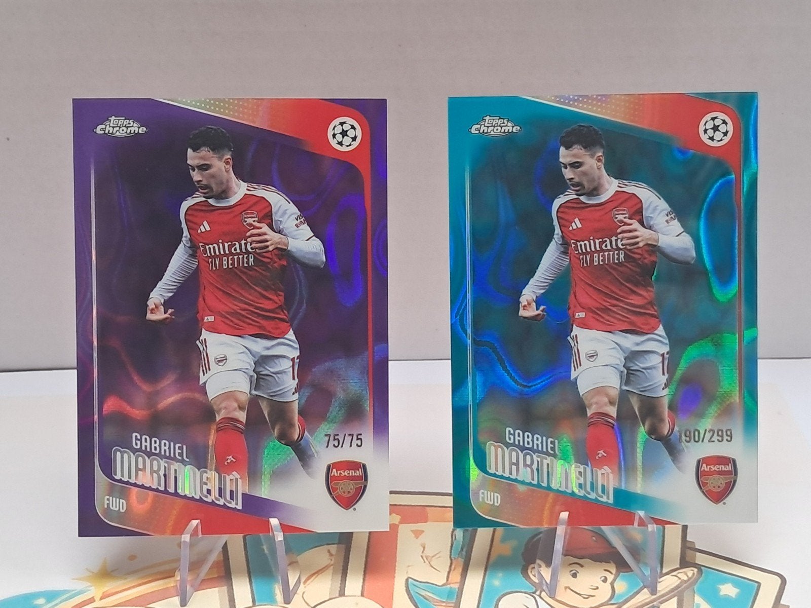 Set van 2 Gabriel Martinelli numbered cards, Hobby & Loisirs créatifs, Jeux de cartes à collectionner | Autre, Enlèvement ou Envoi