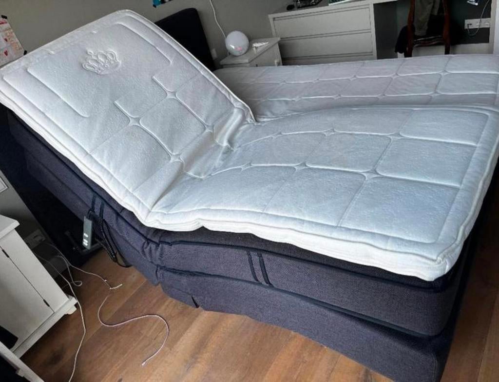 Boxspring électrique Auping Kiruna 2moteur inc matelas, Enlèvement ou Envoi, Mline tempur lattoflex swiss sense beka revor waterbed zorgbed