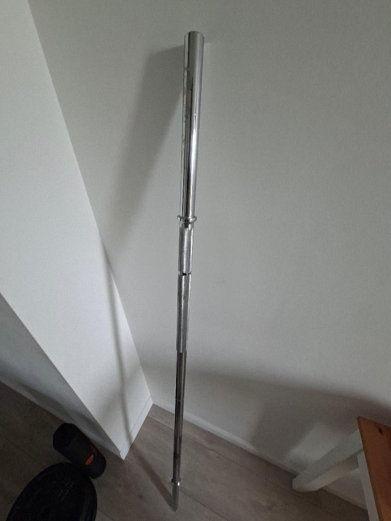Barre de musculation + protection, Enlèvement, Utilisé, Barre d'haltères