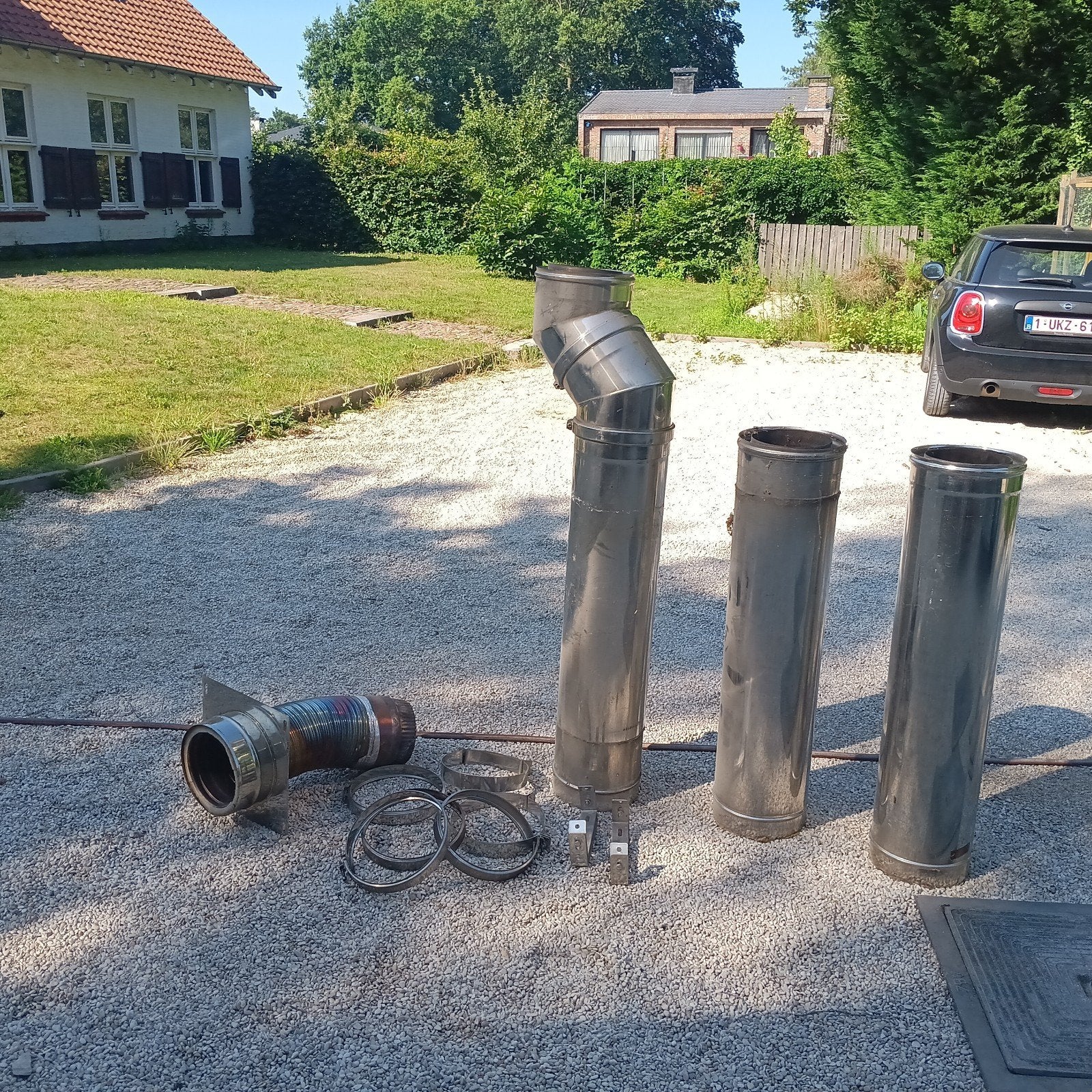 Dubbelwandige rookafvoer, Ophalen
