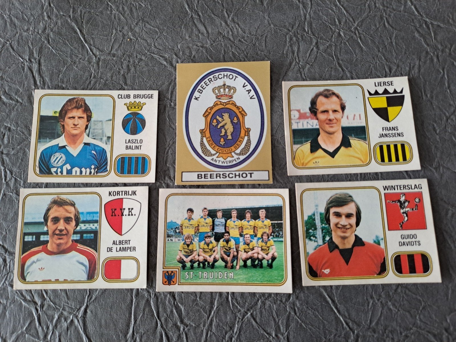 Panini Football 1981 België stickers 6 stuks, Ophalen of Verzenden