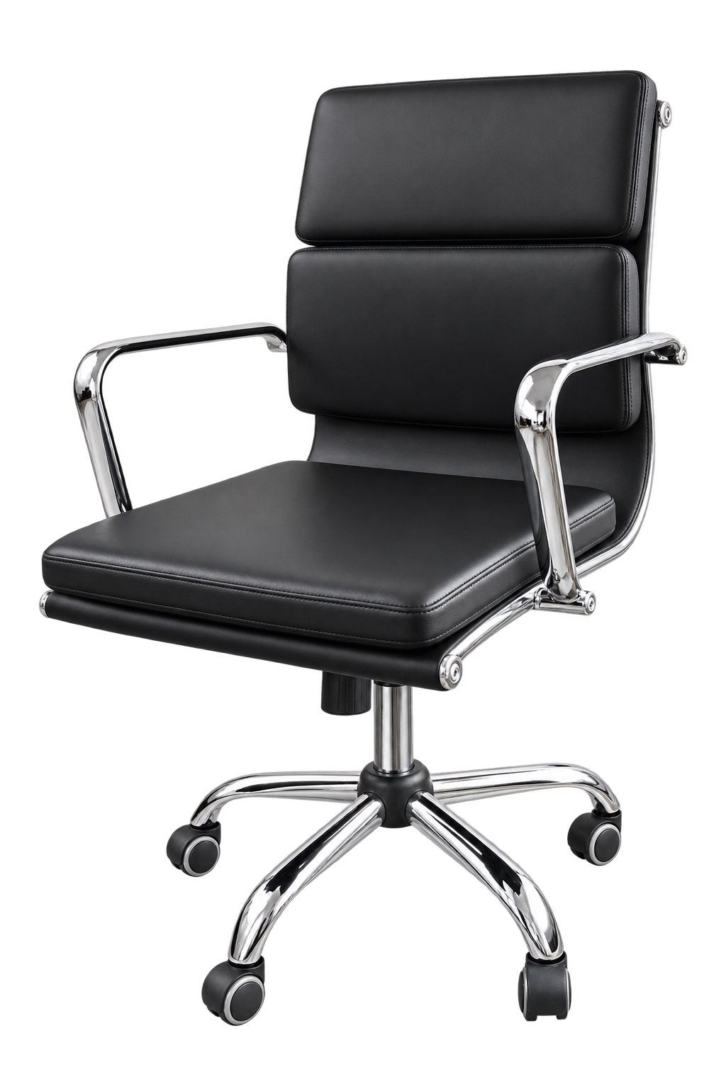 Chaise de bureau Eames EA217 Softpad, cuir noir, Neuf, Enlèvement, Ergonomique, Chaise de bureau