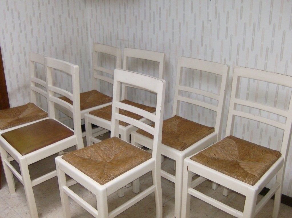 8 x massief Beuken stoelen, Ophalen