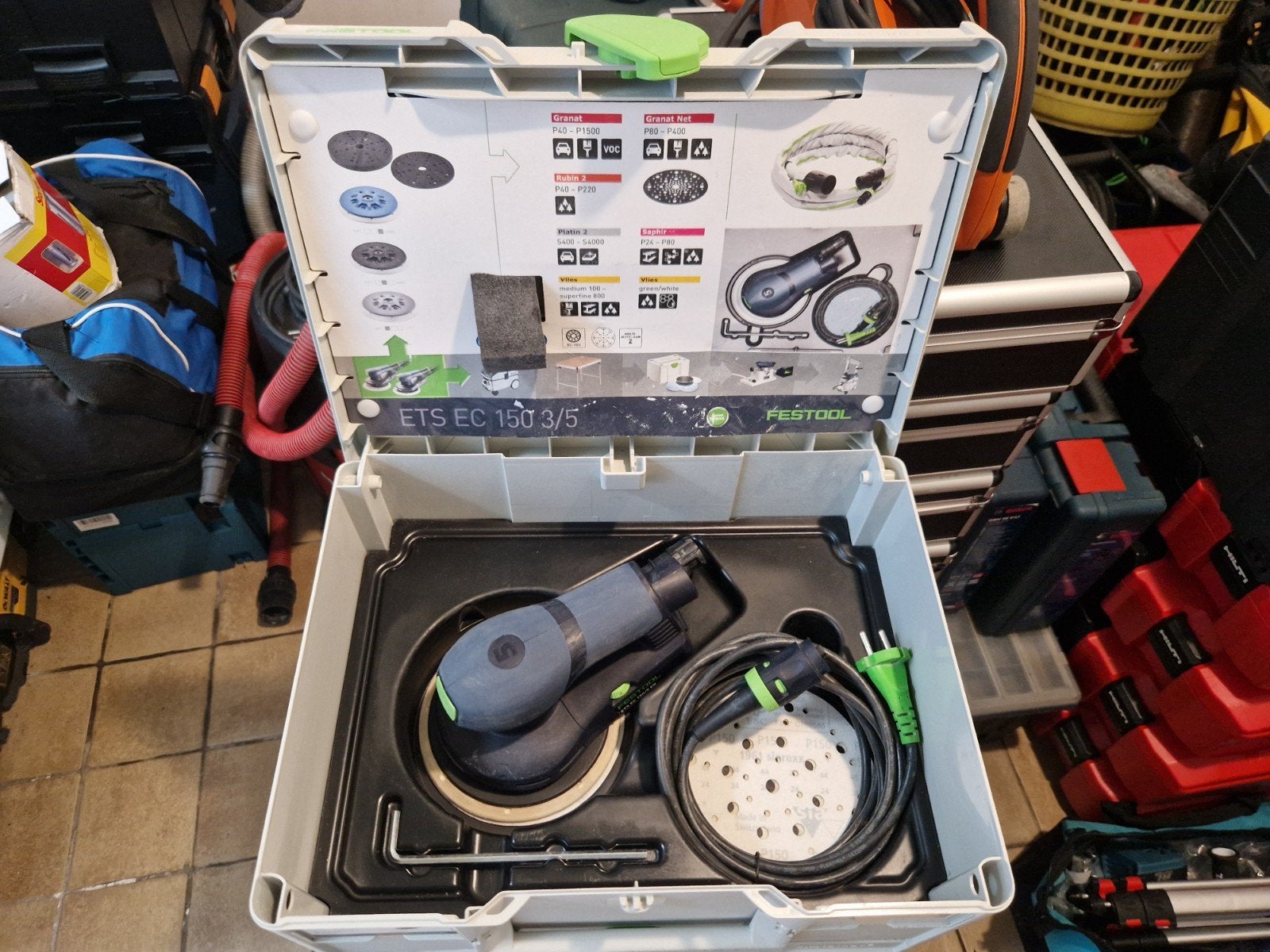 Festool ETS ES 150, Enlèvement