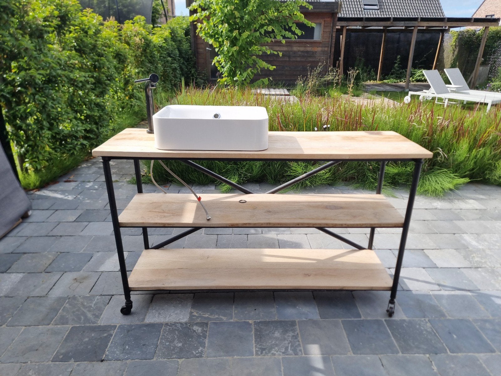 IKEA badkamermeubel met wastafel en kraan, Huis en Inrichting, Badkamer | Badkamermeubels, Ophalen, Gebruikt, 100 tot 150 cm, Minder dan 100 cm