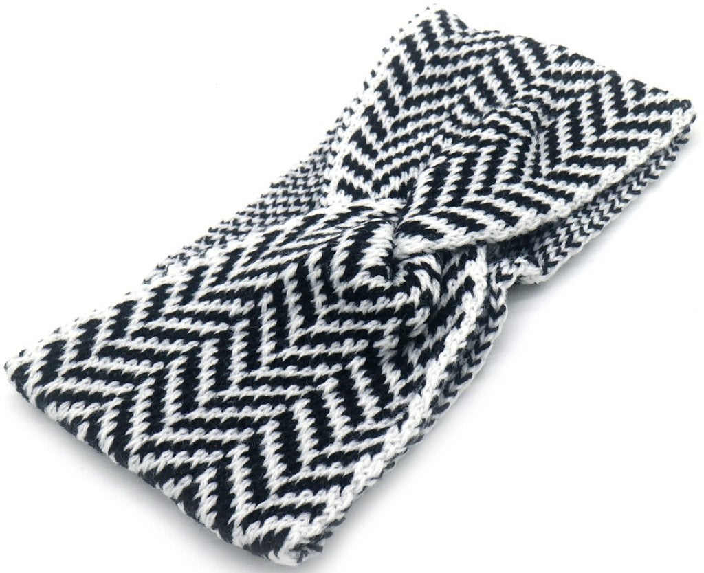 Haarband oor warm band visgraat zwart one size, Ophalen of Verzenden, Nieuw, Muts