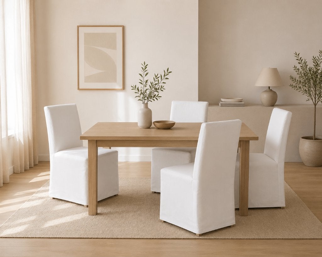4 chaises IKEA BERGMUND - Très bon état -, Enlèvement, Utilisé, Blanc, Quatre