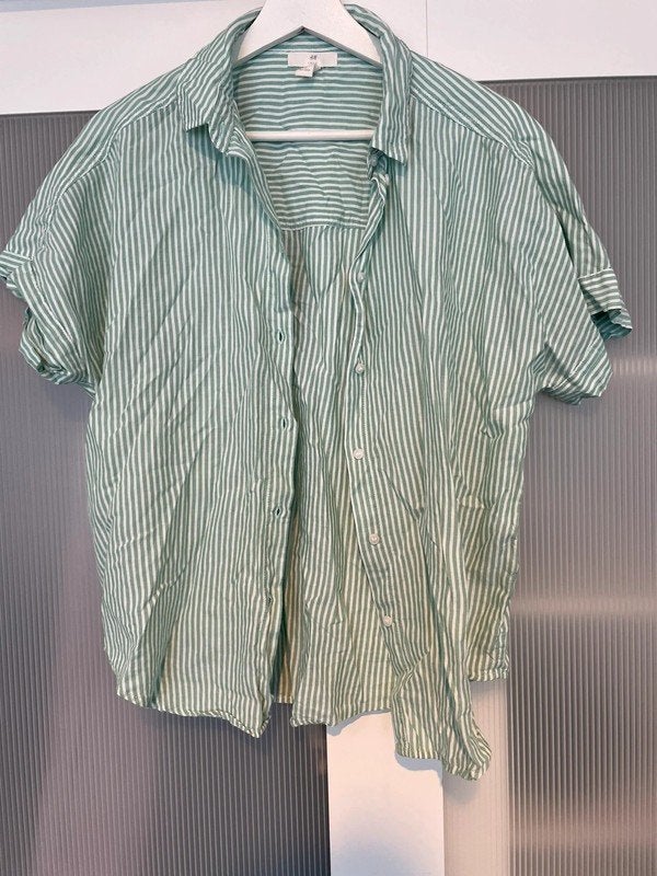 Gestreept hemd M/38, Kleding | Dames, Maat 38/40 (M), Ophalen of Verzenden, Gedragen, Groen