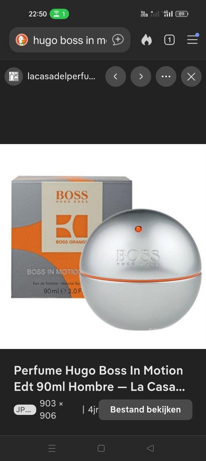 voulait l'original de Hugo Boss in motion, Enlèvement ou Envoi