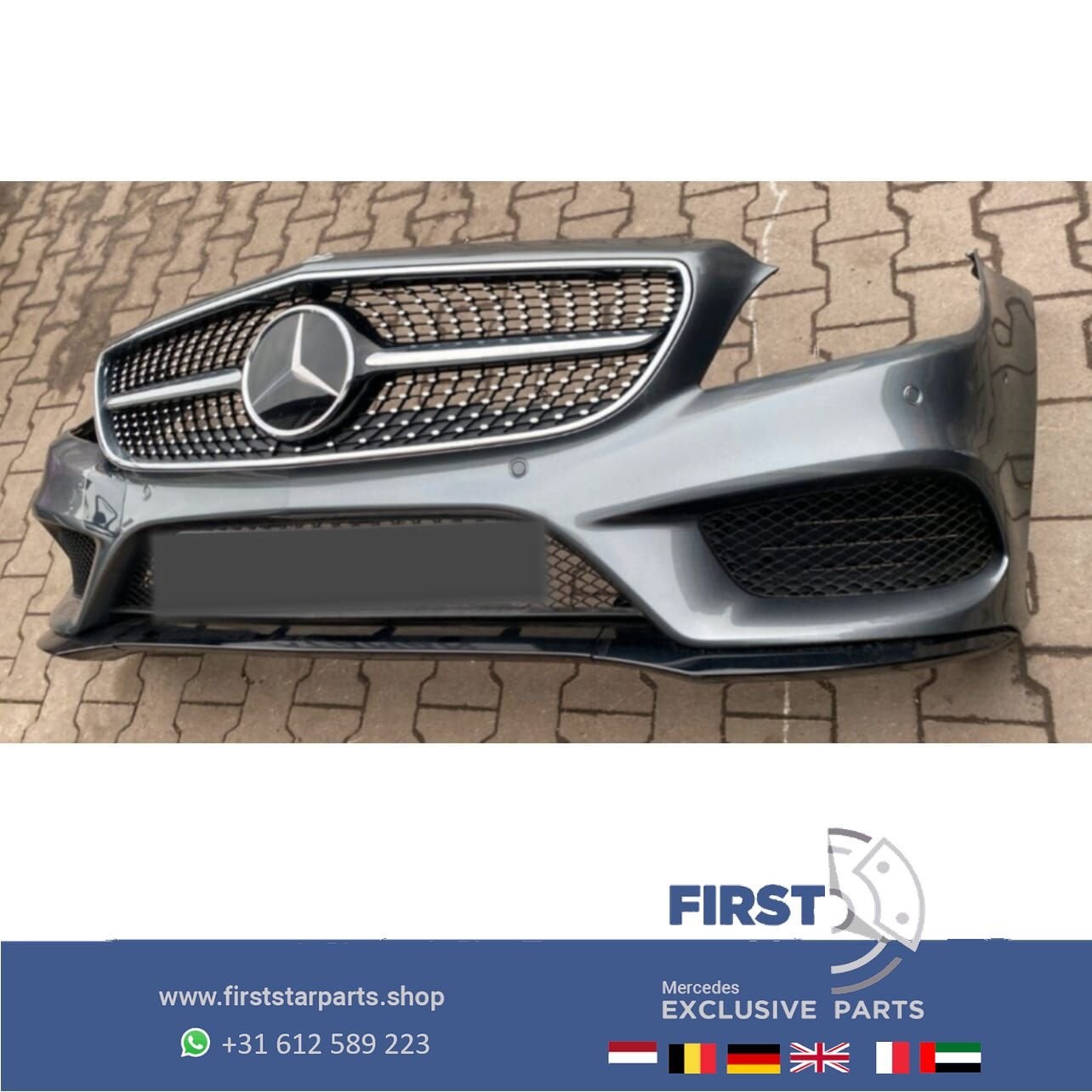 W218 BUMPER FACELIFT CLS AMG VOORBUMPER COMPLEET + DIAMOND G, Auto-onderdelen, Gebruikt, -, Voor, Ophalen of Verzenden