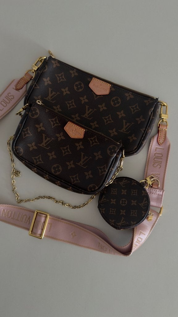 Lv Multi Pochette, Handtassen en Accessoires, Tassen | Damestassen, Ophalen of Verzenden, Gebruikt, Bruin, Handtas