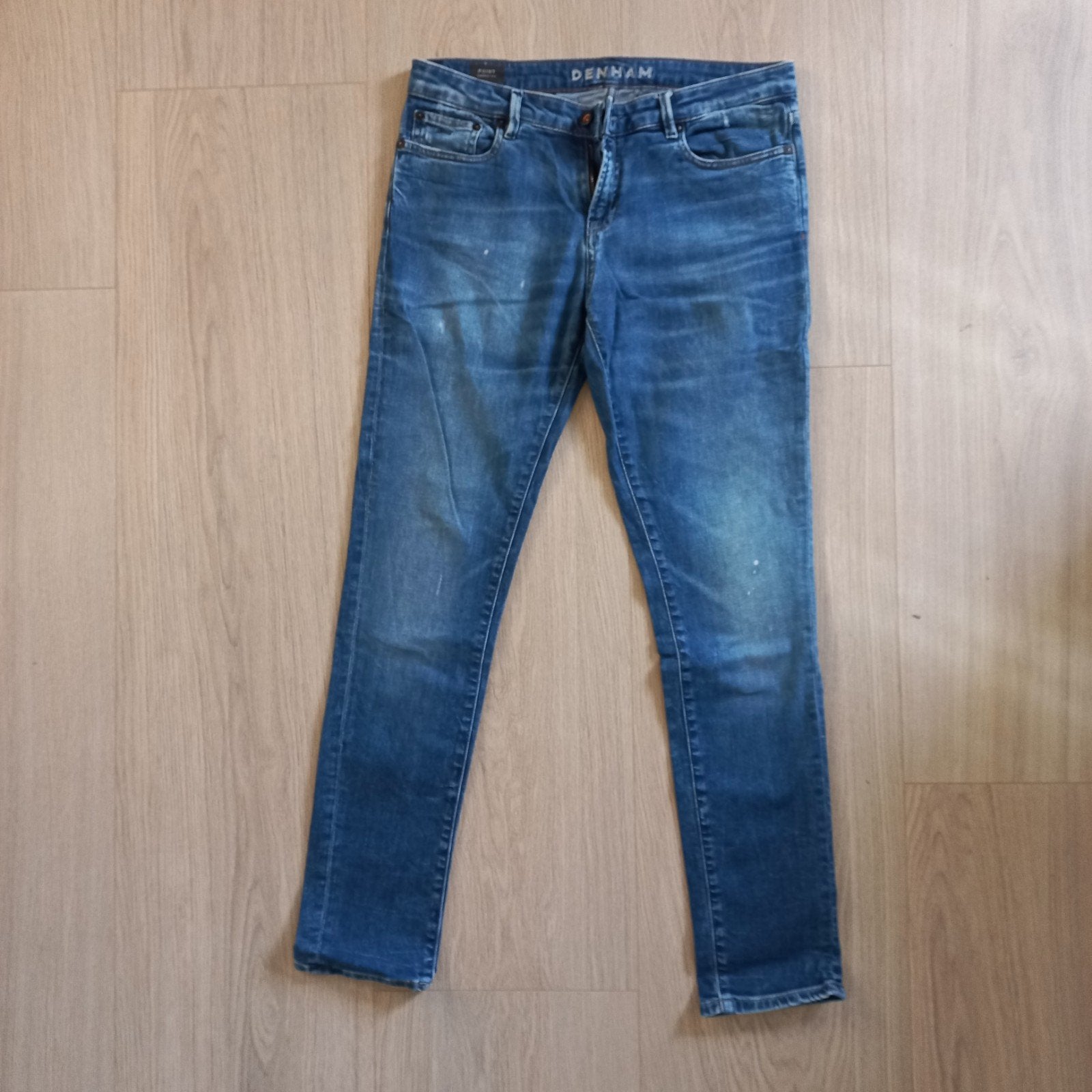 Denham vintage tapered jeans "point" maat 28/32, valt als 29, W32 (confectie 46) of kleiner, Gedragen, Denham, Verzenden