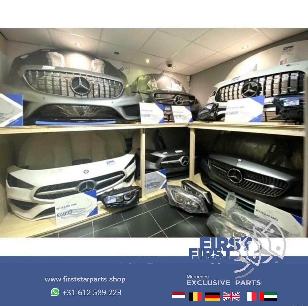 W213 AMG LINE VOORBUMPER COMPLEET + GRIL Mercedes E Klasse R, Utilisé, -, Avant, -