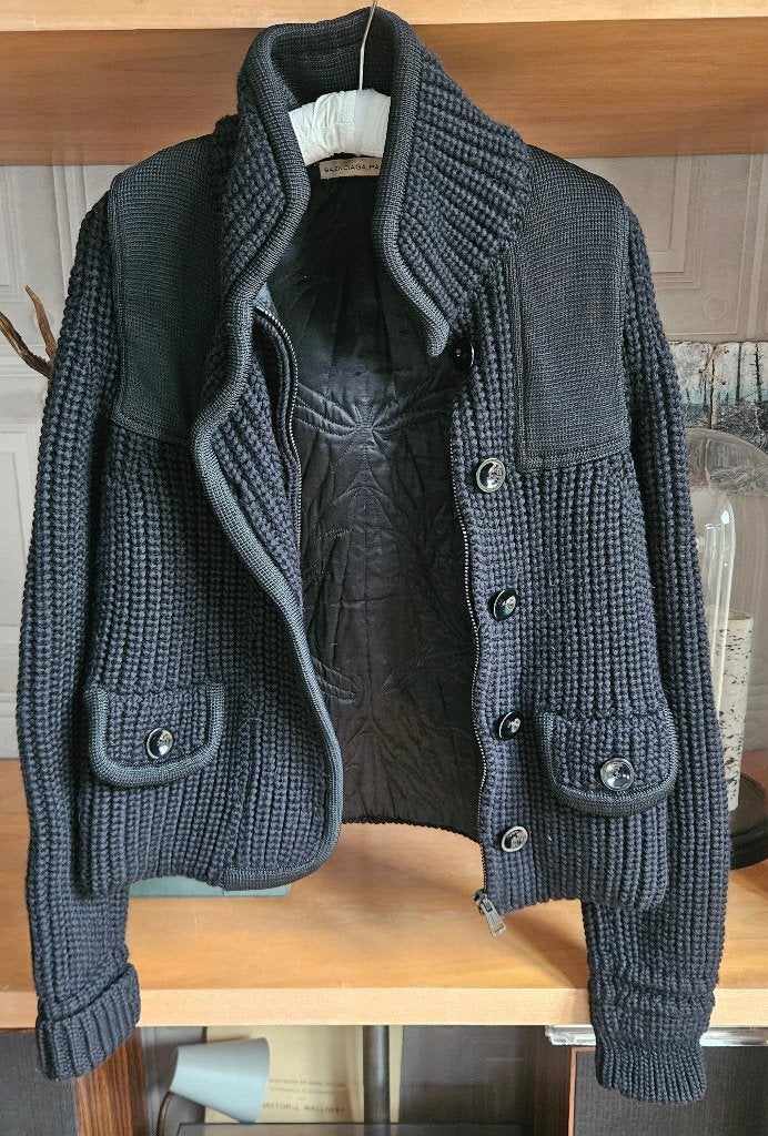 Balenciaga Paris – zwart chunky knit jacket – maat 38, BALENCIAGA, Taille 38/40 (M), Enlèvement, Porté