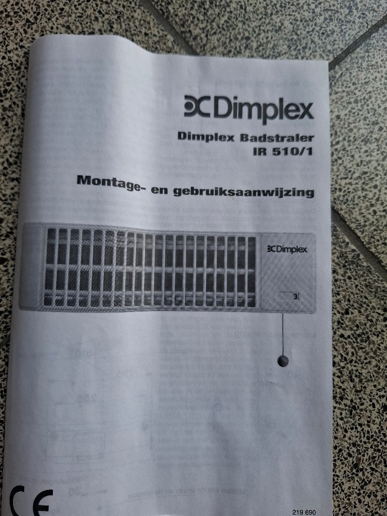 Infraroodstraler dimplex, Doe-het-zelf en Bouw, Verwarming en Radiatoren, Ophalen, Zo goed als nieuw, 800 watt of meer