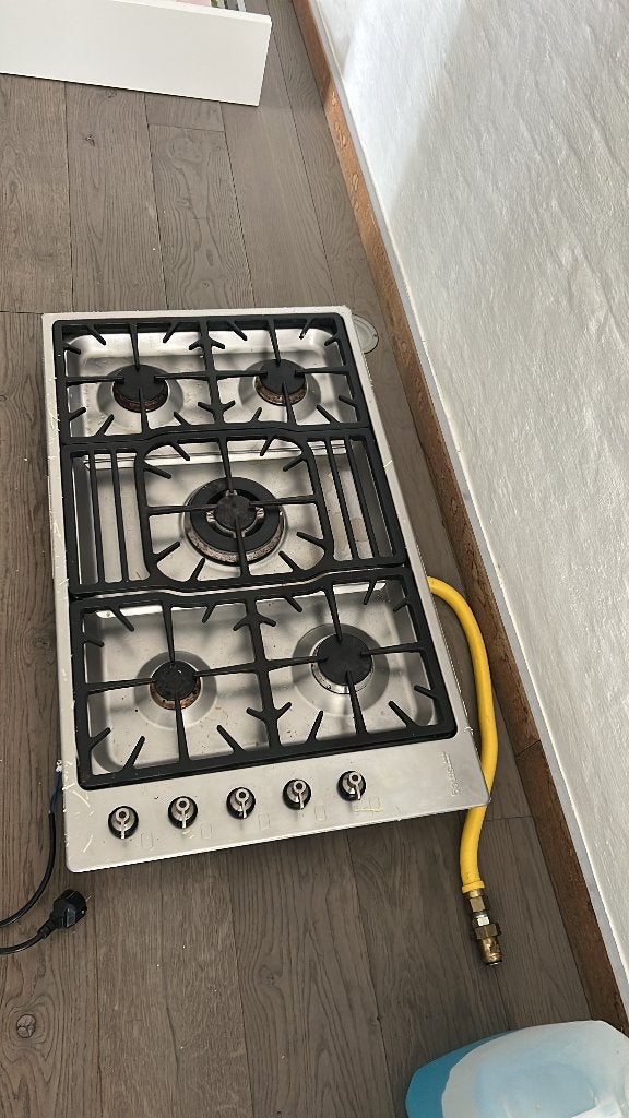 Inbouw kookplaat gas merk Smeg, Electroménager, Gaz, Encastré, Comme neuf, Enlèvement