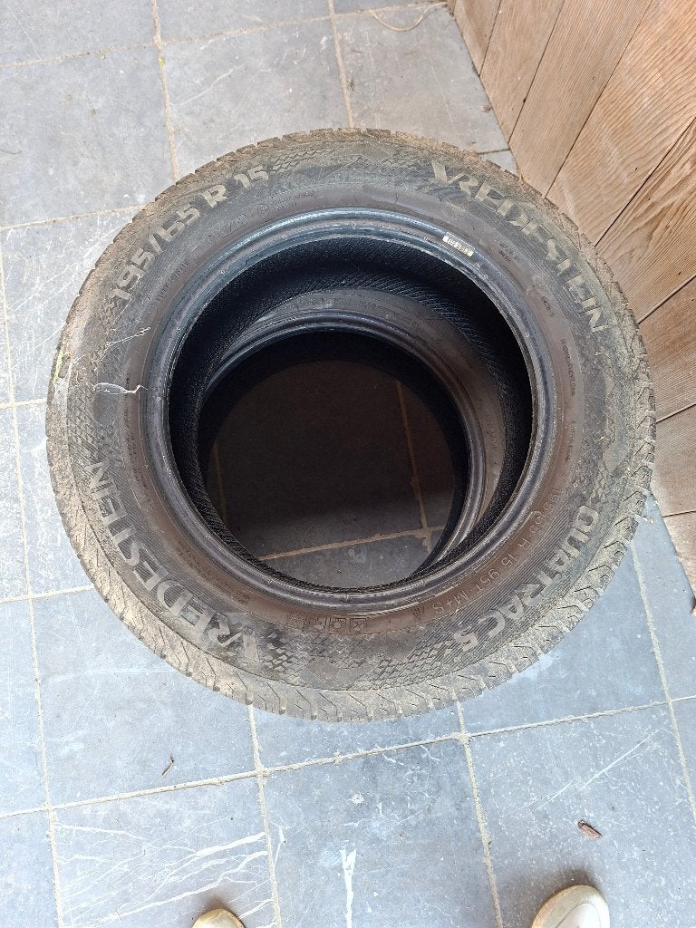 2 Autobanden vierseizoensbanden - 195/65 R15 (95T M+S), Auto-onderdelen, Banden en Velgen, Ophalen, Gebruikt, 15 inch, All Season