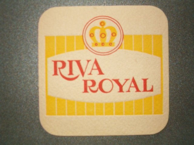 Bierviltje Riva Dentergem 7 : 94 x 94 mm, Ophalen of Verzenden, Gebruikt, Viltje(s)