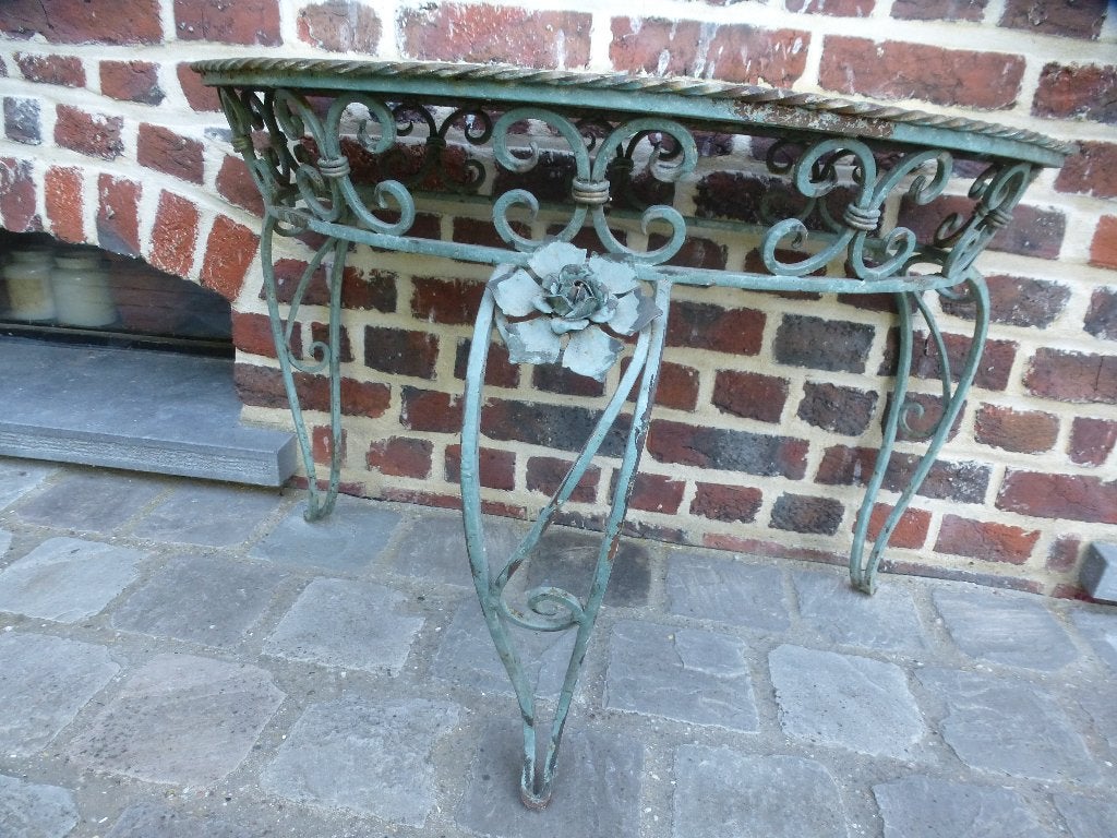 TABLE D'APPOINT EN FER FORGÉ, Antiquités & Art, Enlèvement