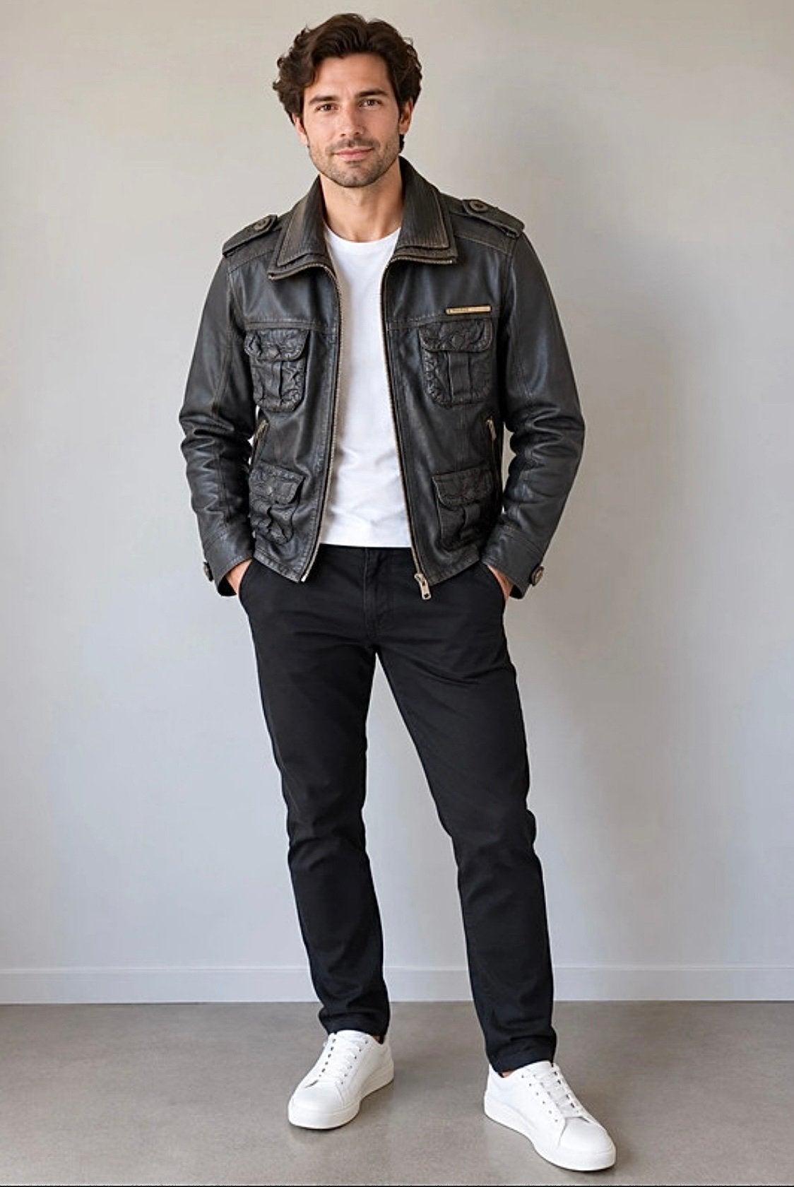 Leren vest Superdry - buitenkant 100% leer, Kleding | Heren, Ophalen of Verzenden, Zo goed als nieuw, Maat 48/50 (M), Bruin