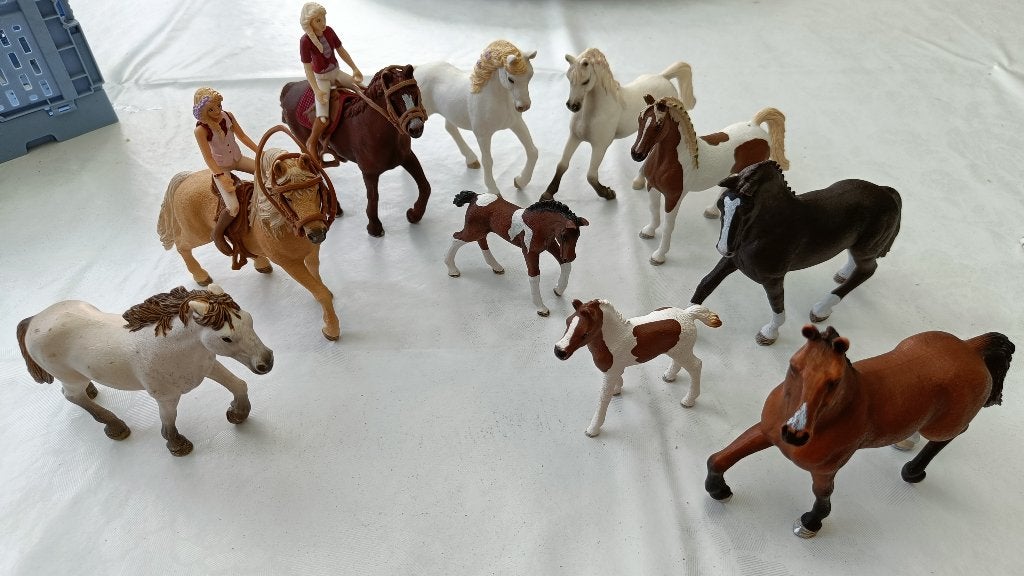 10 Schleich paarden, als lot of per stuk vanaf 3 euro, Verzamelen, Dierenverzamelingen, Ophalen, Gebruikt, Paard