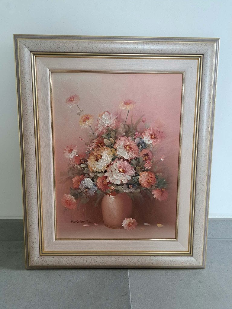 Schilderij bloemen, Enlèvement, Fleurs
