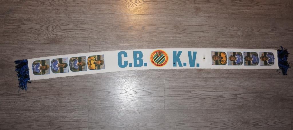 vintage voetbalsjaal club brugge bachus met spelersfotos, Ophalen of Verzenden