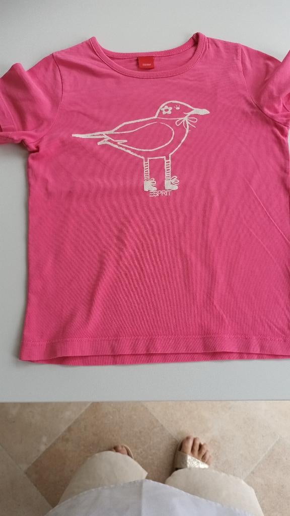 T-shirt - Esprit - Maat 116, Kinderen en Baby's, Kinderkleding | Maat 116, Meisje, Ophalen of Verzenden, Zo goed als nieuw, Esprit