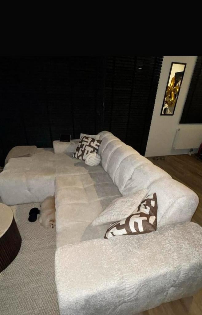 Crèmekleurige bubbel loungebank, Maison & Meubles, Canapés | Sofas & Chaises Longues, Envoi