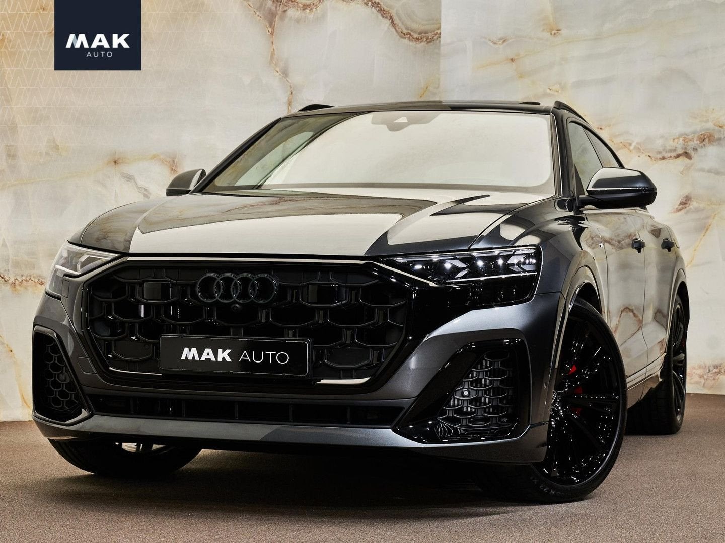 Audi Q8 55 TFSI e Quattro Pro Line S , pano, B&O, 4W-best.,, Auto's, Automaat, Zwart, Q8, 26 kWh