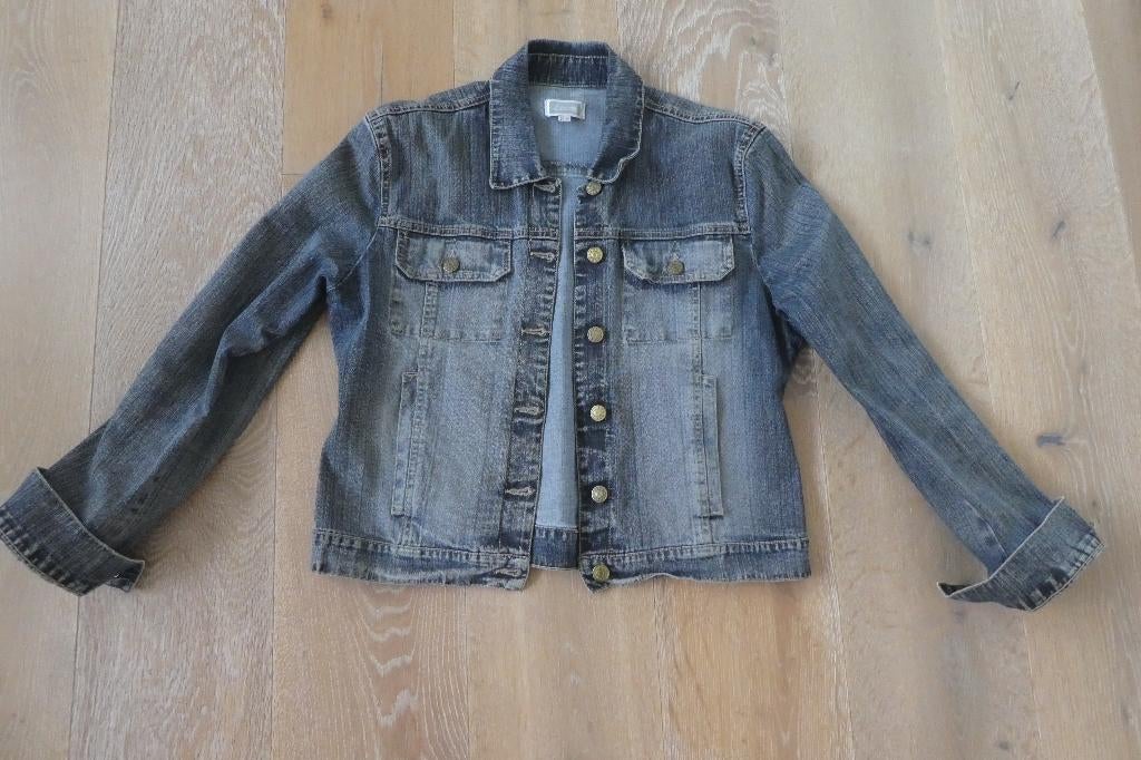 Veste en Jeans Délavée T. 38/40, Enlèvement, Porté, Taille 38/40 (M)