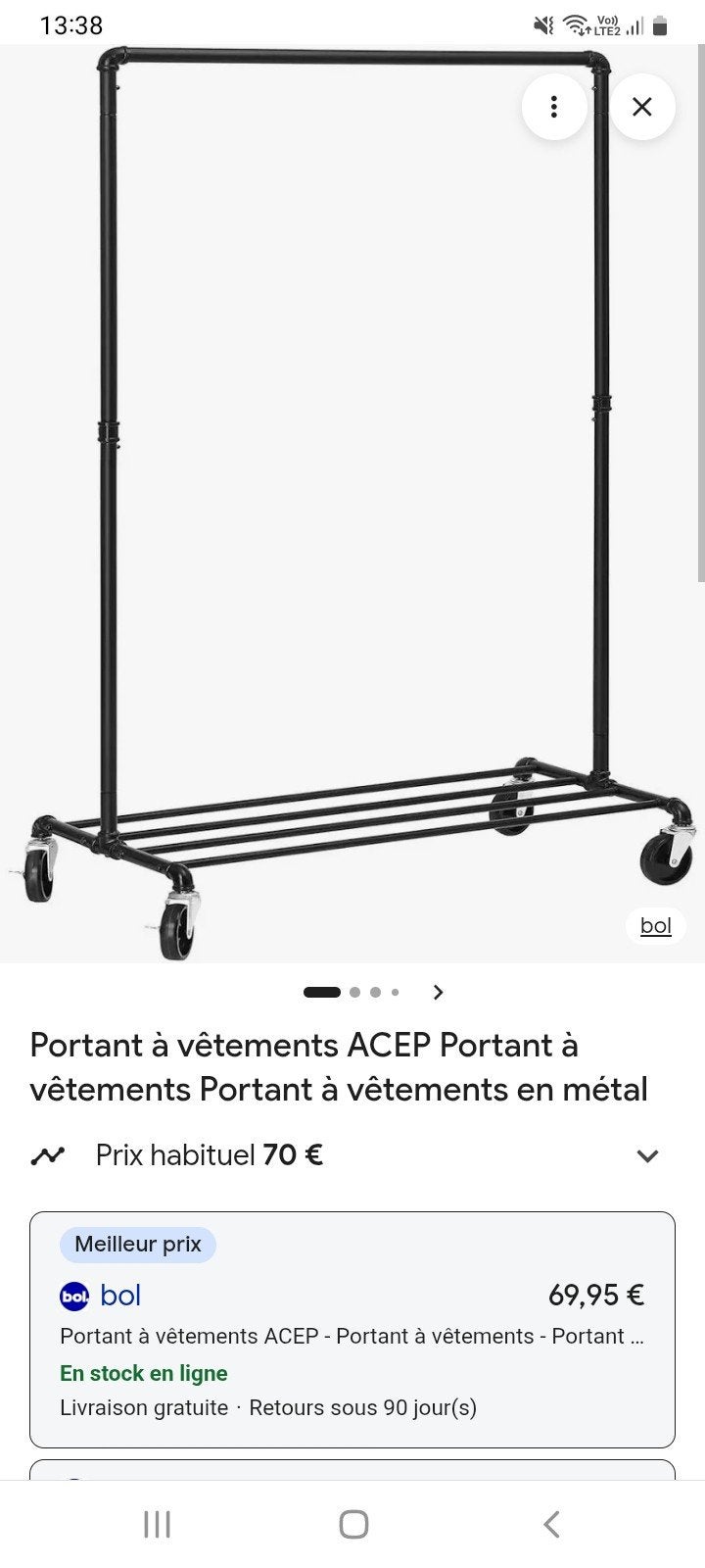 portant a vêtements solide, Enlèvement, Comme neuf