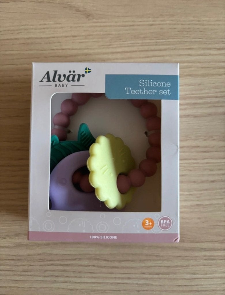 Alvär Baby Siliconen Bijtring Set - Nieuw in doos, Ophalen of Verzenden, Nieuw, Overige typen