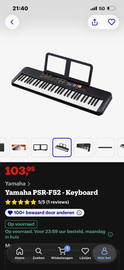 Yamaha PSR F52 keyboard, Muziek en Instrumenten, Keyboards, Ophalen, Zo goed als nieuw, 61 toetsen, Yamaha