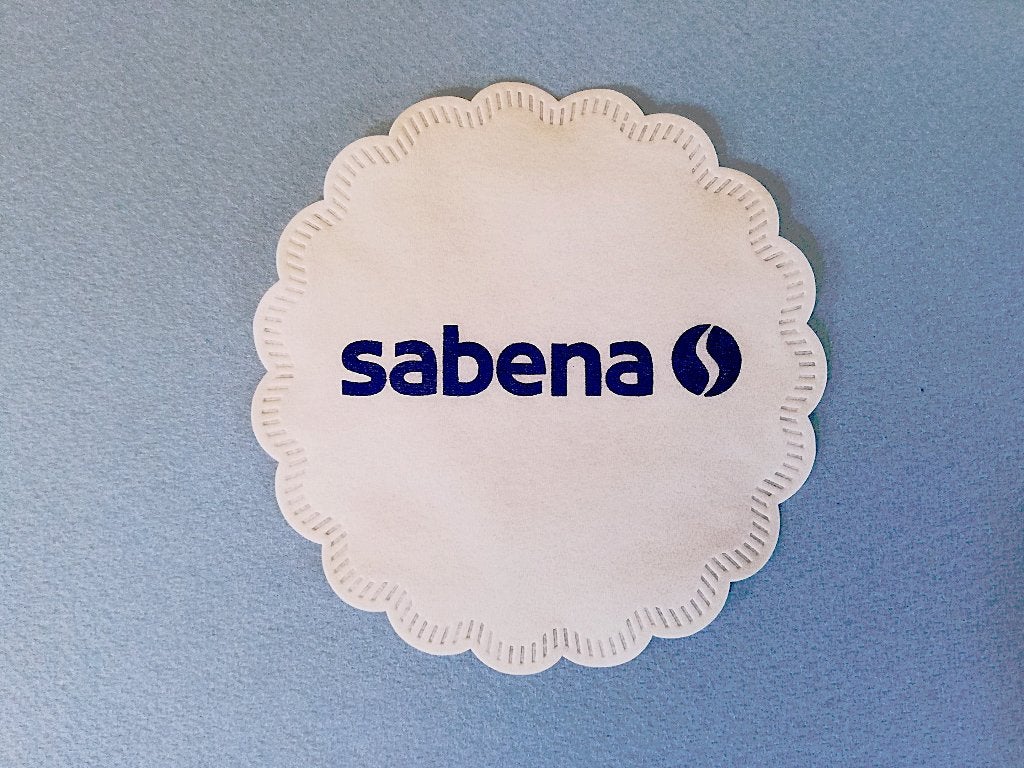 Sous-verre Sabena en feutre bleu foncé et blanc #01, Neuf, Enlèvement ou Envoi, Sous-verre, Blanc