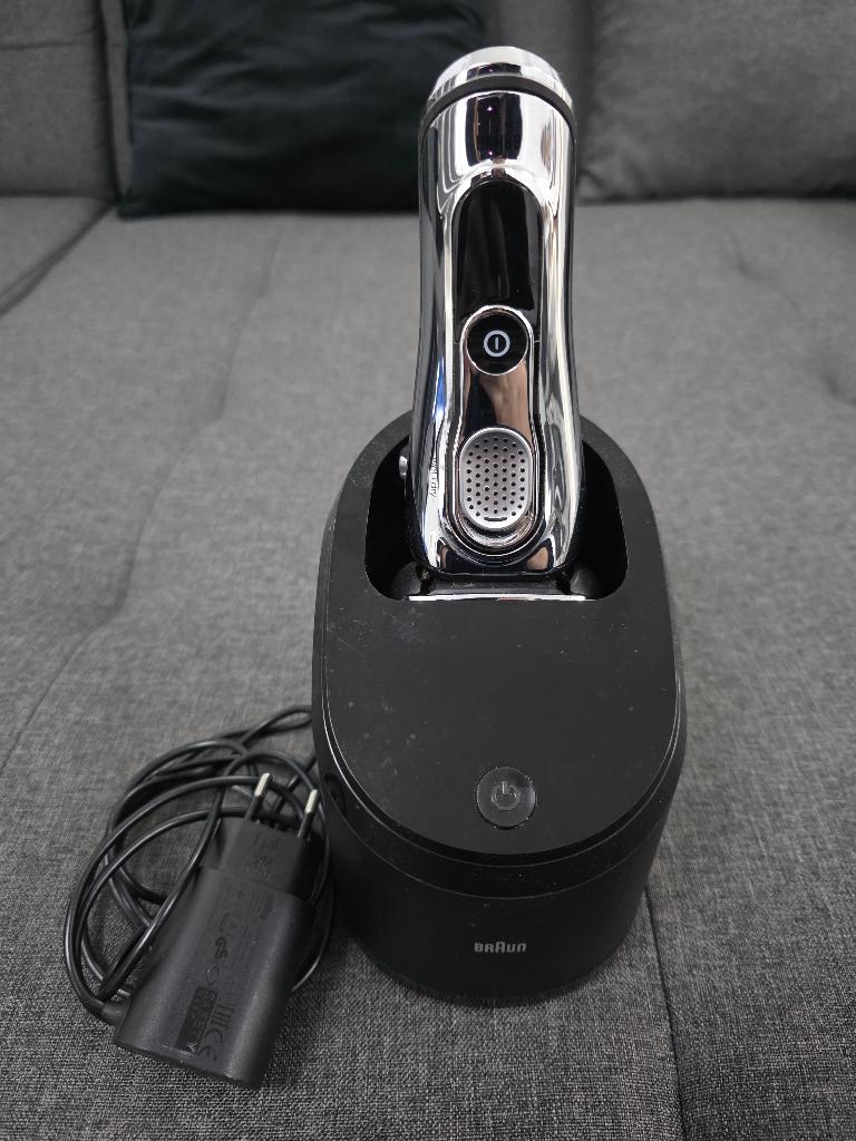 Rasoir Braun Séries 9 Wet et Dry 9297CC Argent et Noir, Electroménager, Enlèvement ou Envoi, Utilisé