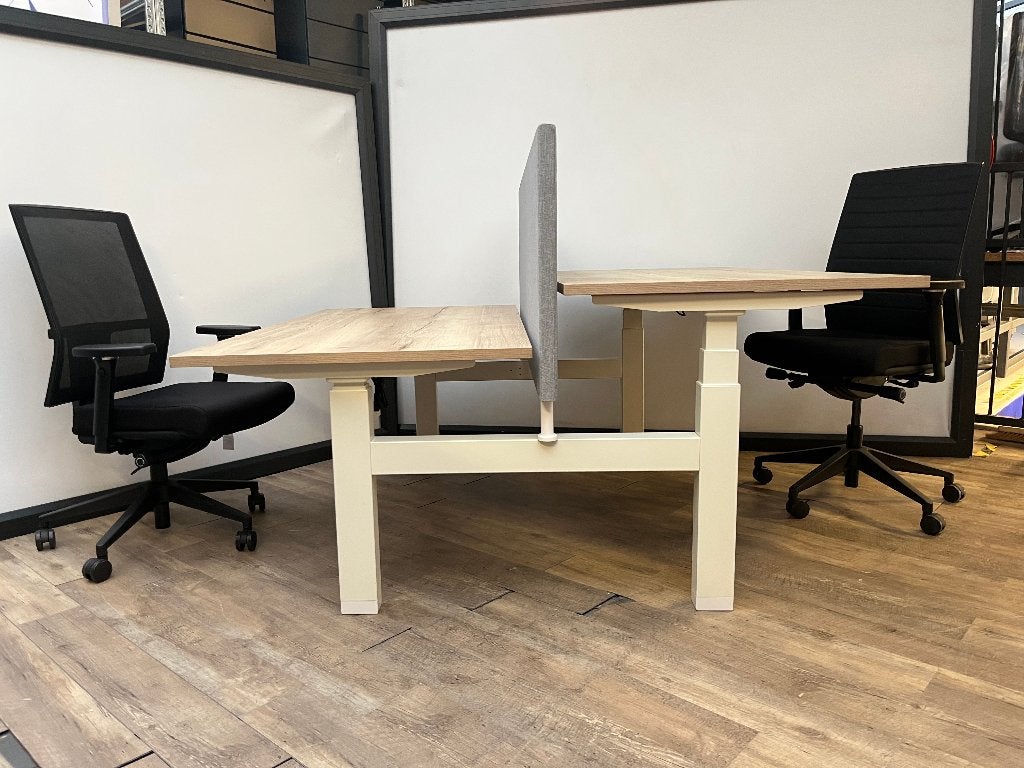 Elektrisch duo zit-sta bureau (wit), Computers en Software, Laptoptafels, Ophalen of Verzenden