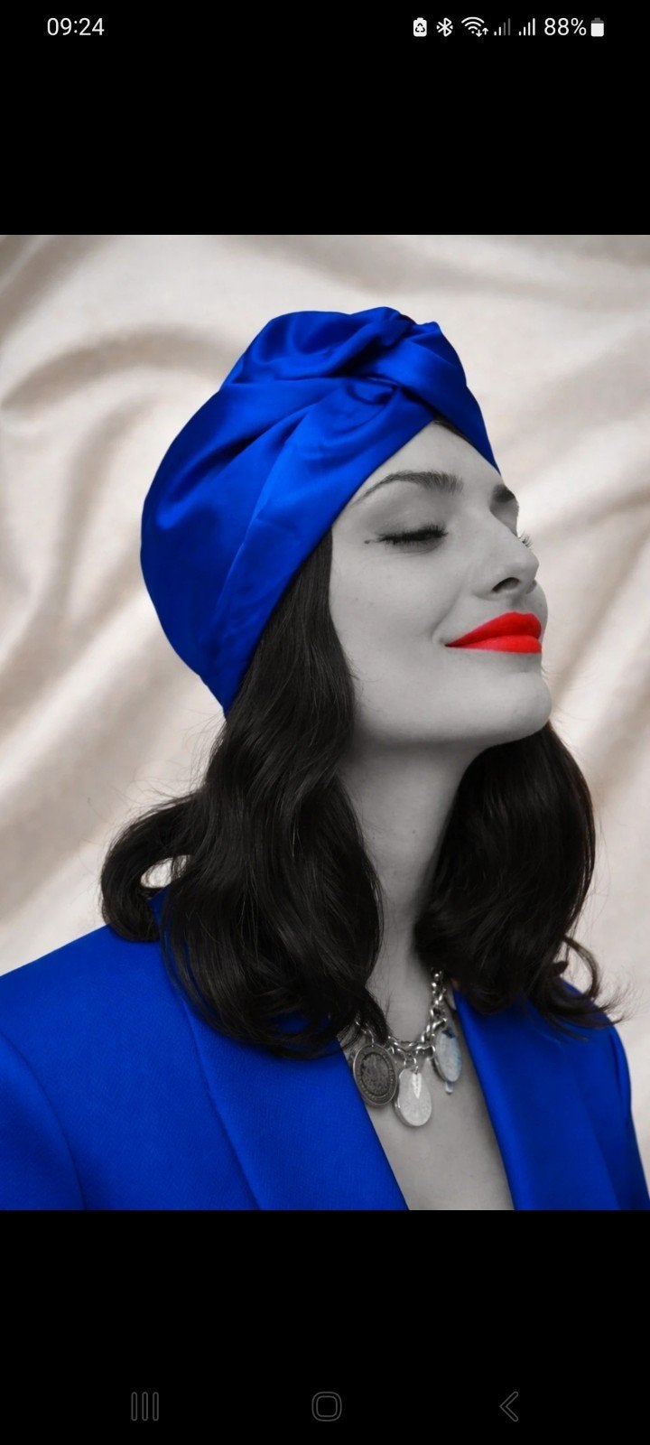 Vintage Paloma Germain Turban - One Size, Ophalen of Verzenden