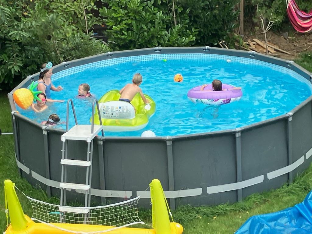 Intex Ultra XTR Frame zwembad 488 x 122 cm, Tuin en Terras, Ophalen, Gebruikt, 80 tot 120 cm, Rond