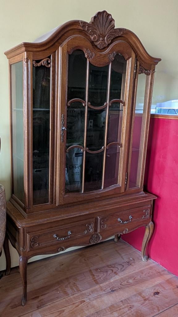Vitrine, Ophalen, Ancien, Eikenhout, Nieuw