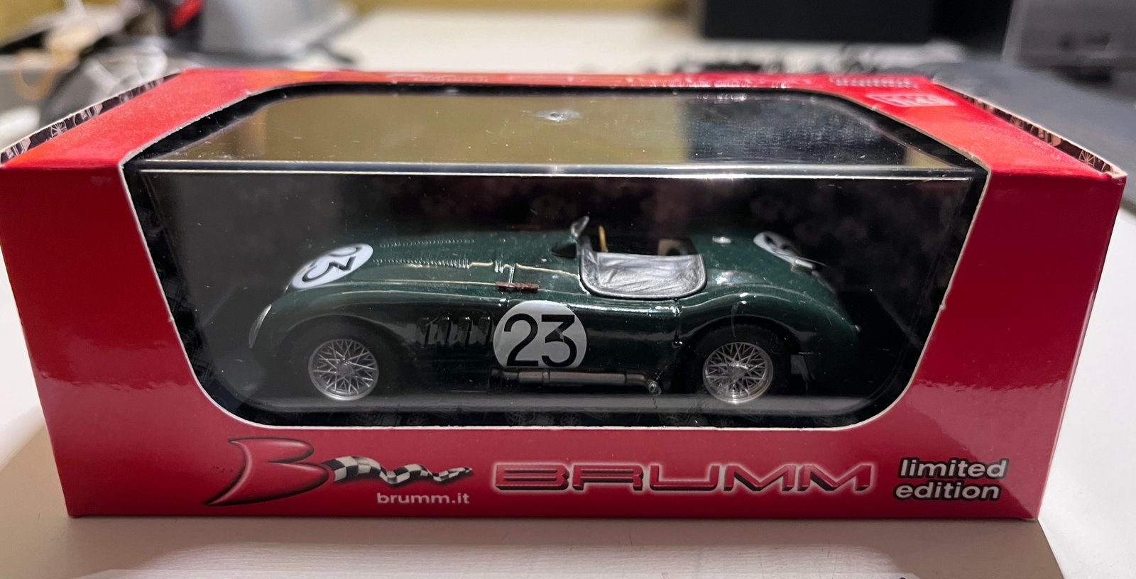 1/43 Jaguar Type C LM 1951. Johnson & Biondetti. BRUMM R356C, Ophalen, Zo goed als nieuw, Auto