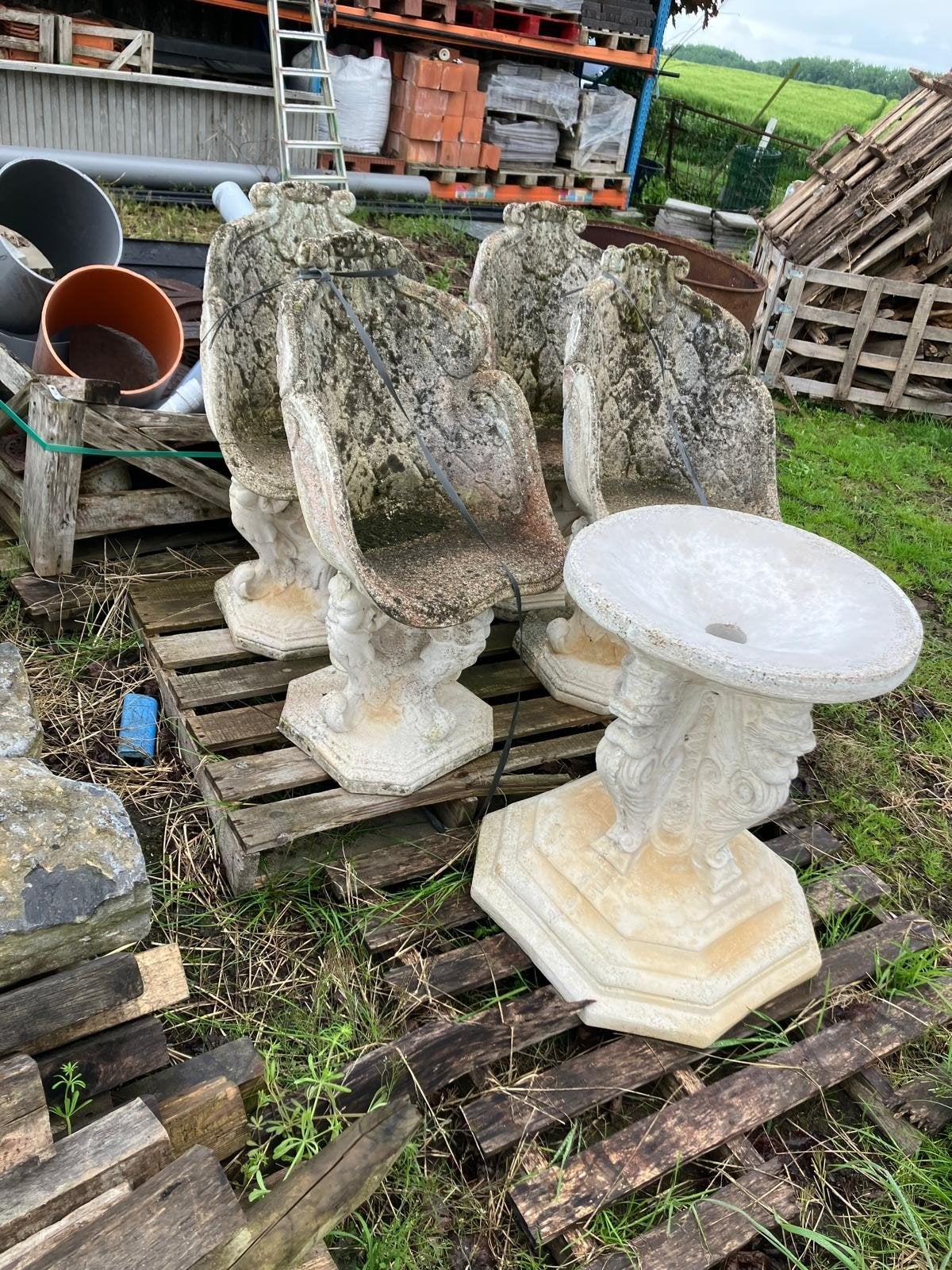 Betonnen tuinmeubels, Tuin en Terras, Tuinbeelden, Ophalen, Gebruikt, Beton