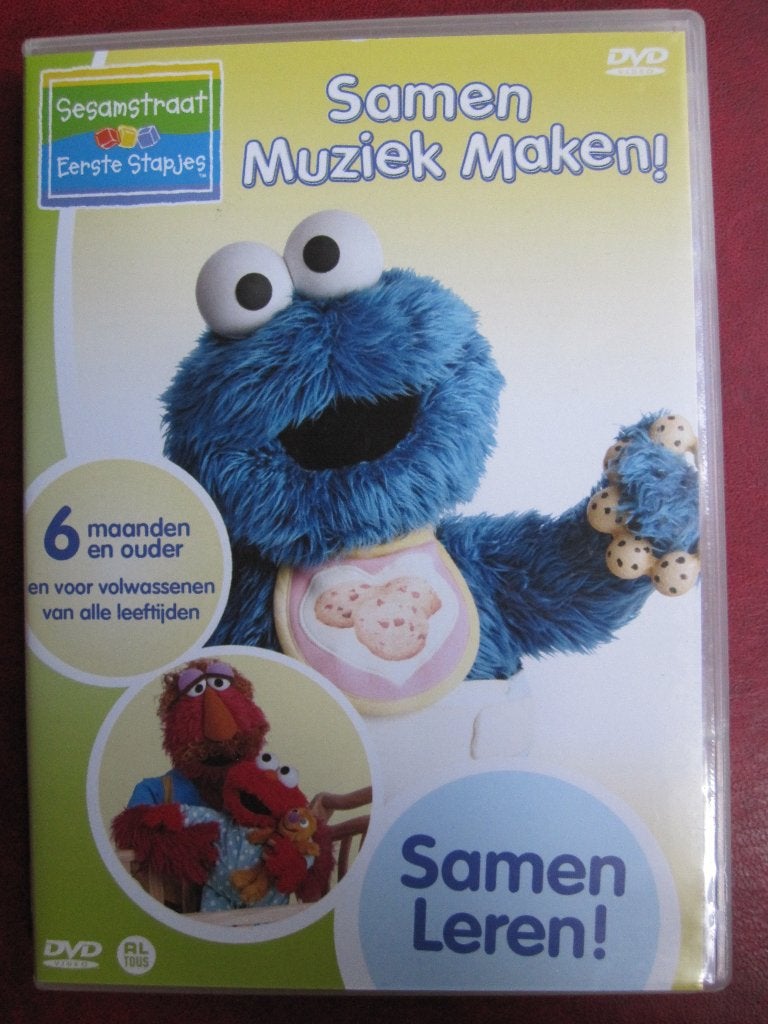 Sesamstraat Samen muziek maken!, Cd's en Dvd's, Dvd's | Kinderen en Jeugd, Alle leeftijden, Nederlands, Tv-serie, Zo goed als nieuw