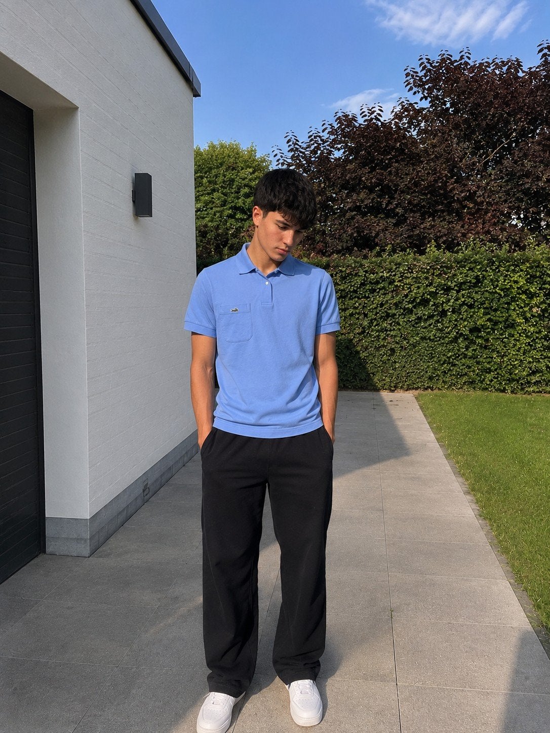 Lacoste polo - lichtblauw - groen logo - maat XXL, Kleding | Heren, Polo's, Blauw, Lacoste, Overige maten, Ophalen of Verzenden