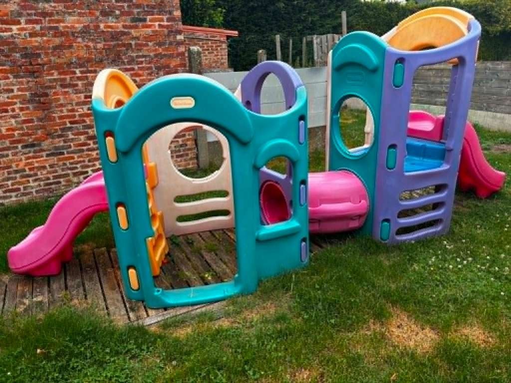 speeltoren: Little Tikes Playground 8 in 1, Enlèvement, Utilisé, Toboggan